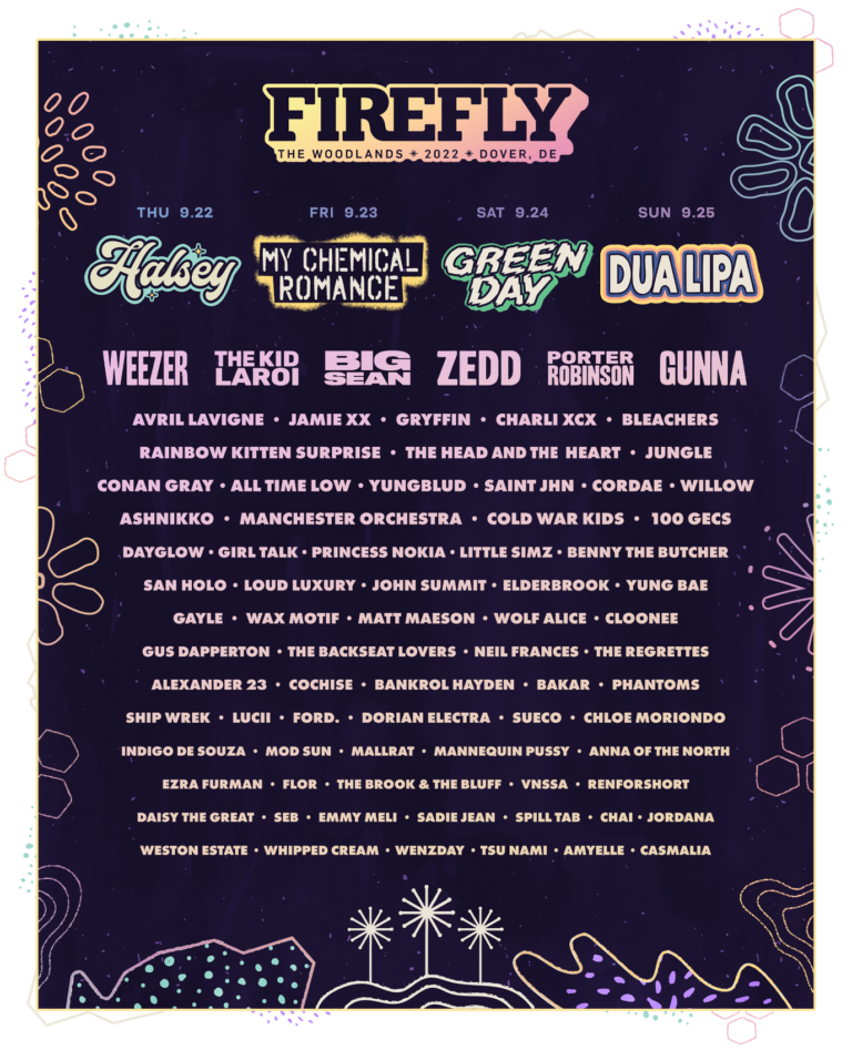 Firefly announces 2022 lineup with Halsey, My Chemical Romance, Green Day, and Dua Lipa