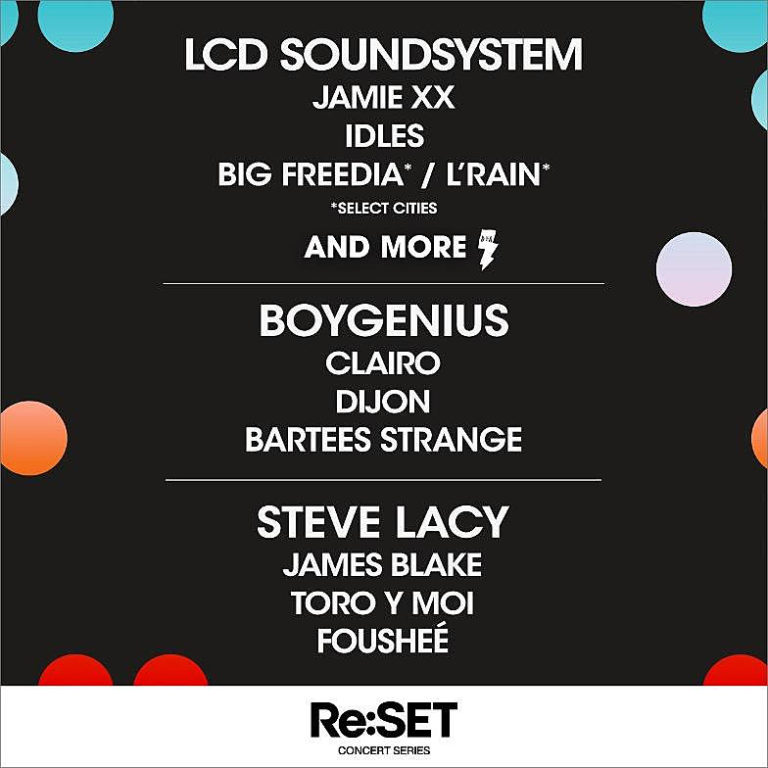 AEG Presents announces Re:SET Concert Series with boygenius, LCD Soundsystem, and Steve Lacy