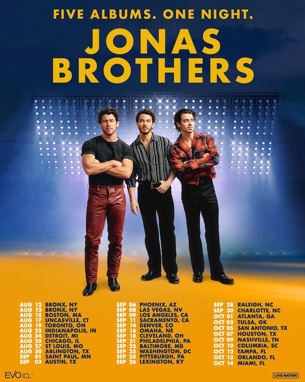 jonas brothers album tour