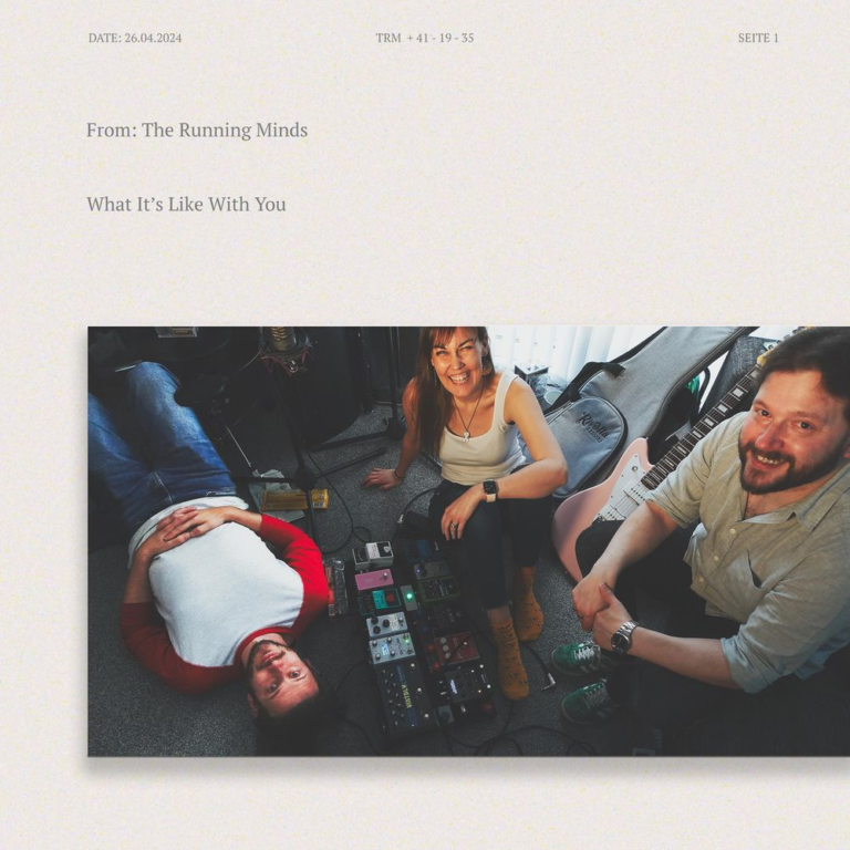 The Running Minds unveils debut single “What It’s Like With You”