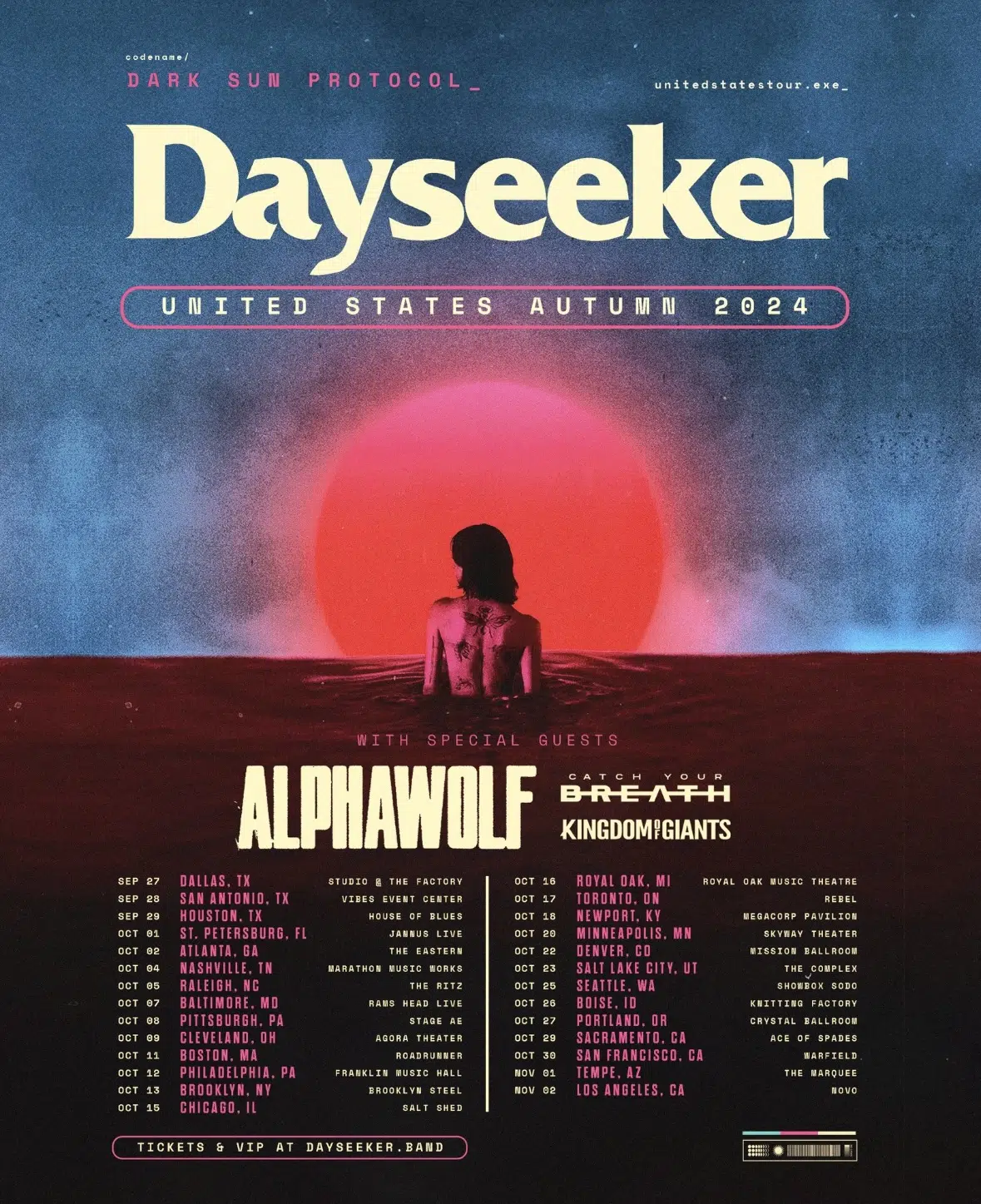 Dayseeker announces the 'DARK SUN PROTOCOL' North American Tour