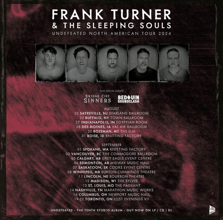 Frank Turner & The Sleeping Souls Are Back With The ‘Undefeated North American Tour’