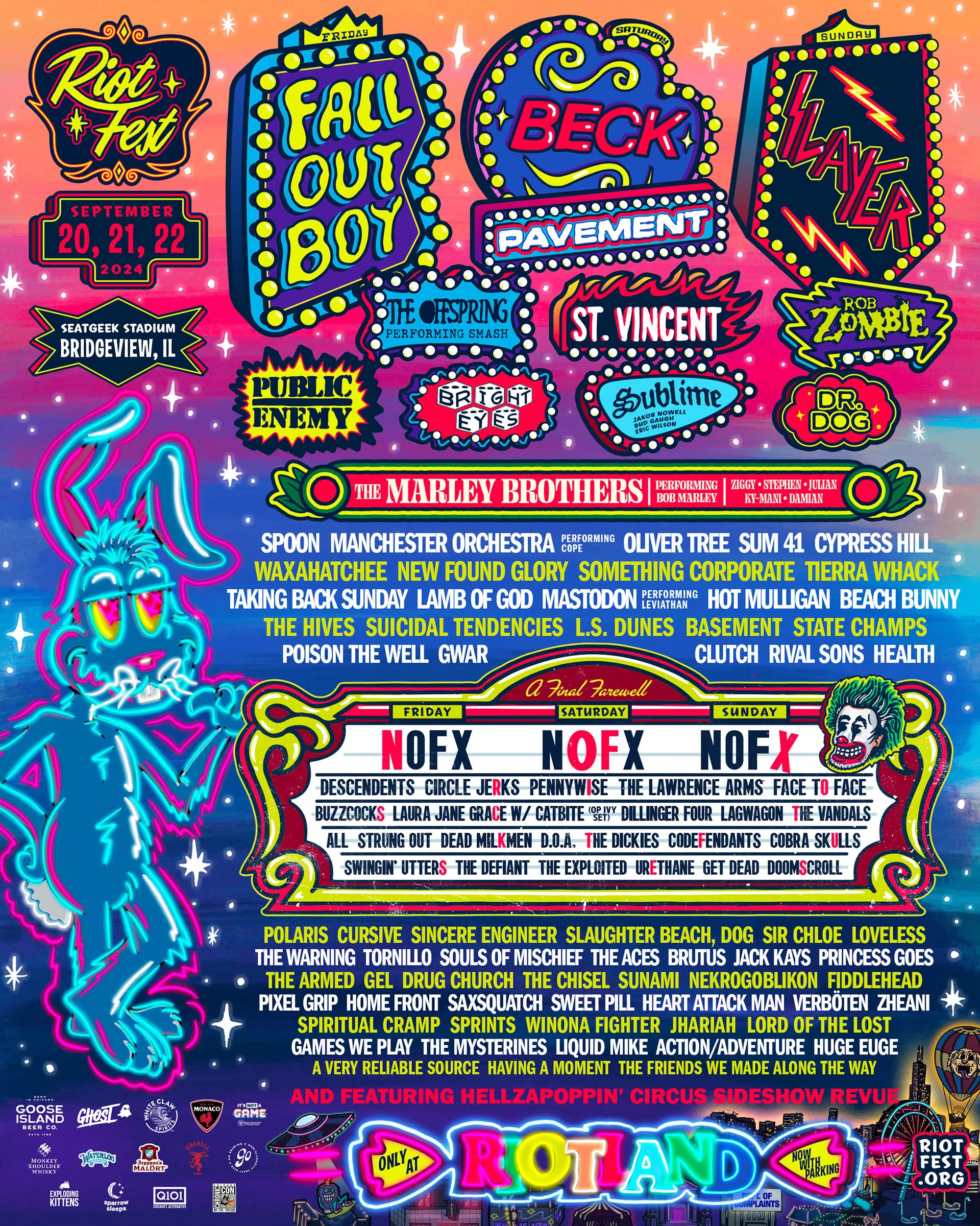 Riot Fest 2024: Lineup, New Location, & More! | // MELODIC Magazine