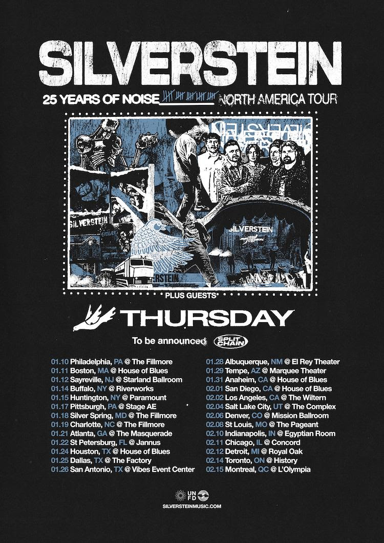 Silverstein celebrates 25 years of noise with epic anniversary tour, new music, and festival appearances