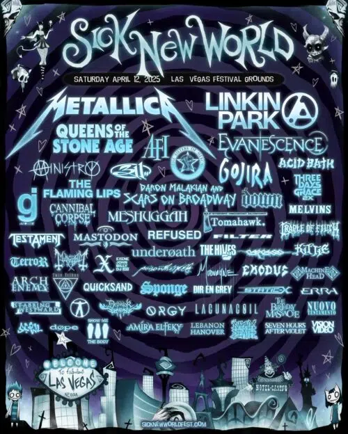 Sick New World 2025 Lineup Revealed: Metallica, Linkin Park, and more 1