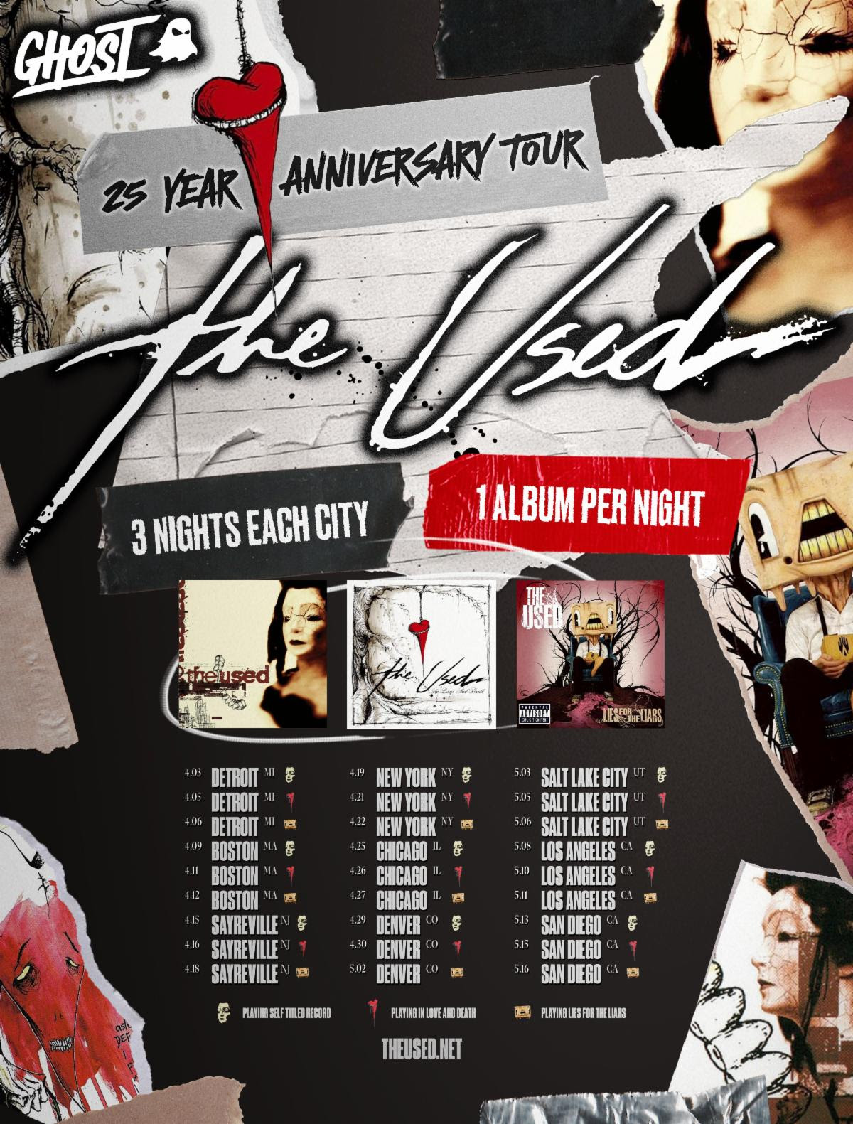 The Used announce 25th anniversary tour for 2025 »