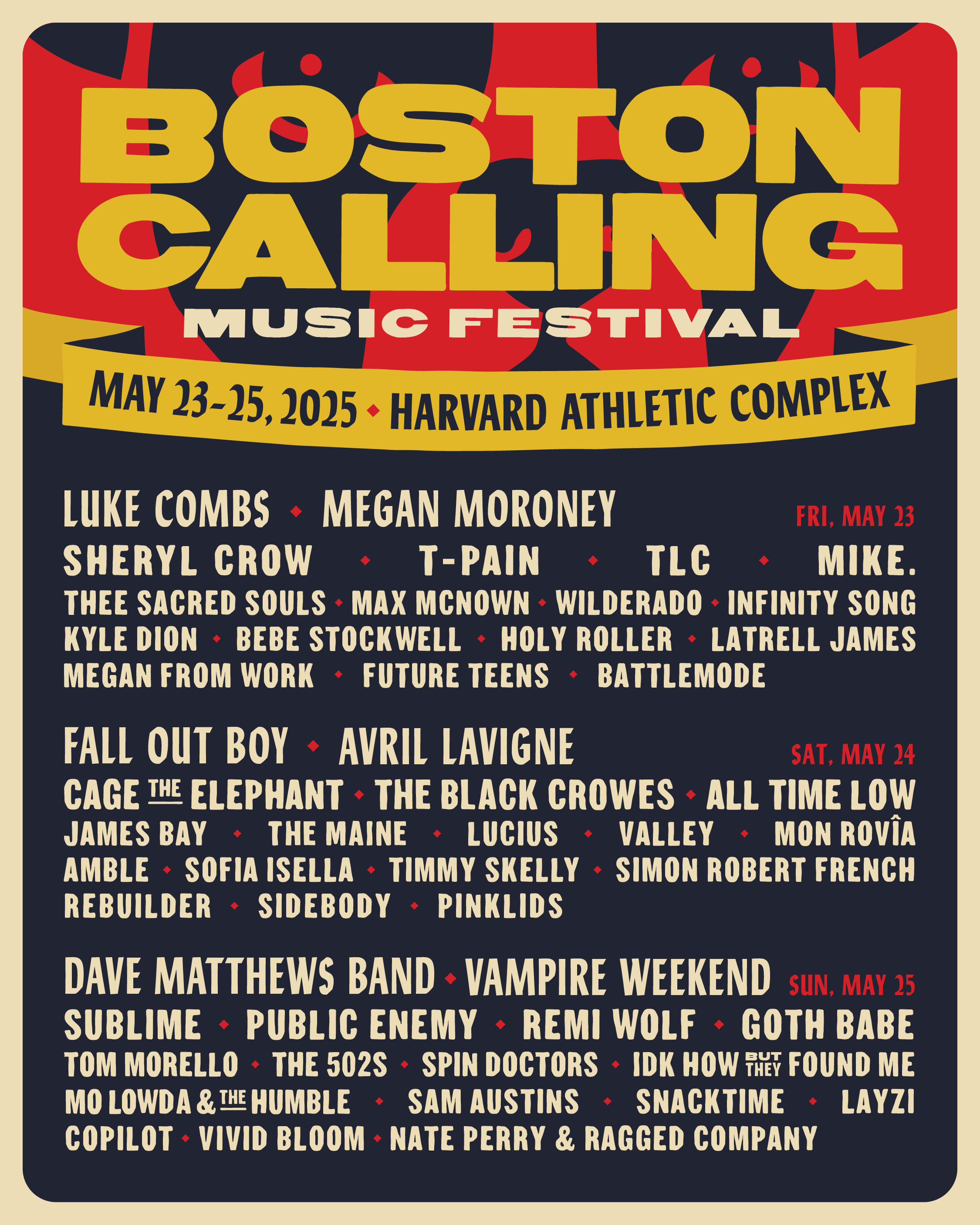 Boston Calling 2025 Fall Out Boy, Luke Combs + more » // MELODIC Magazine