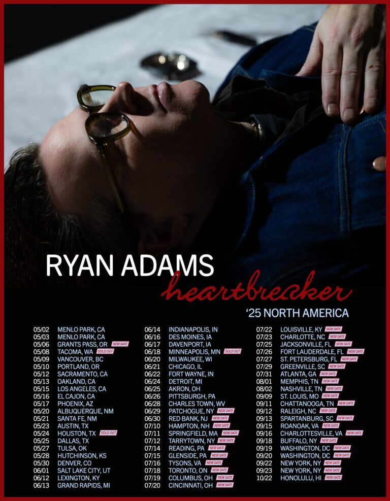 Ryan Adams announces North American leg of ‘Heartbreaker Tour’
