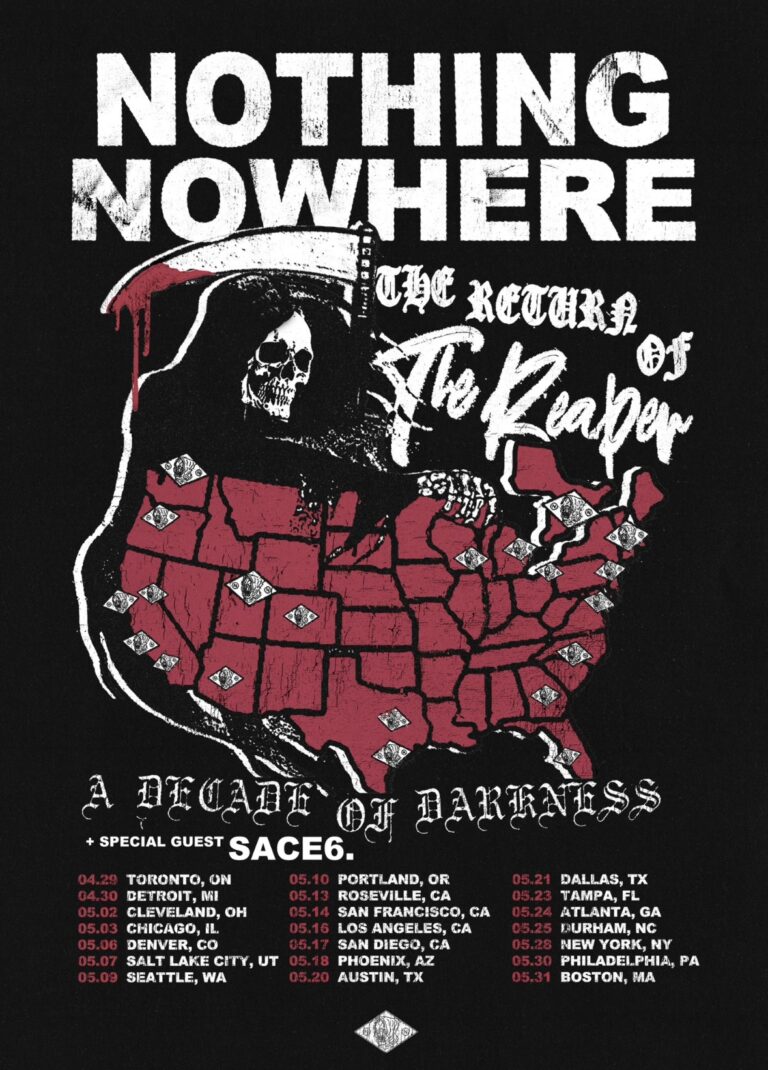 nothing, nowhere is playing his most beloved tracks on THE RETURN OF THE REAPER Tour