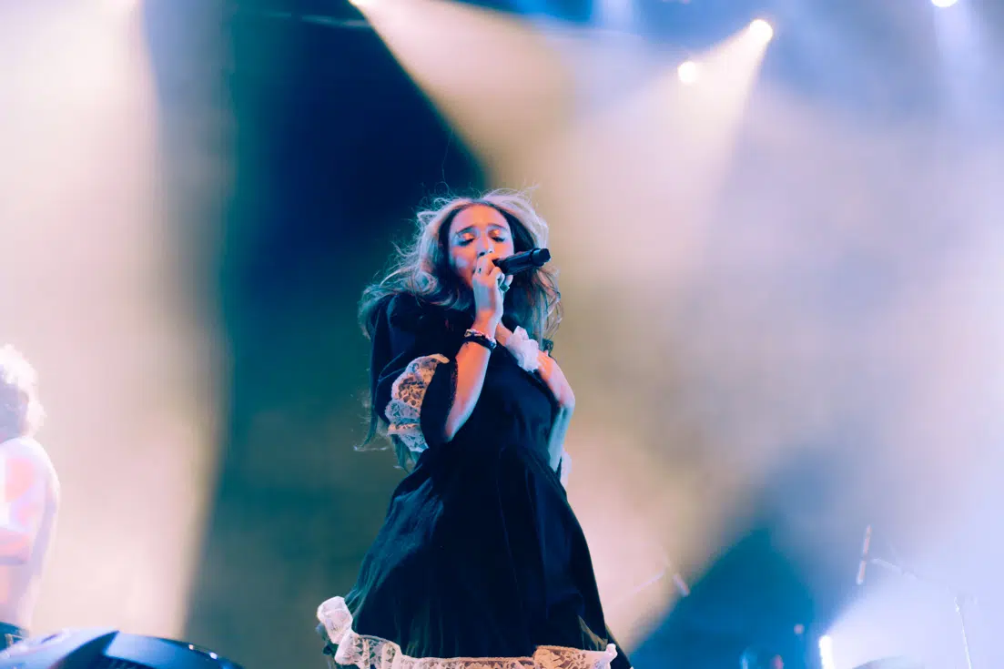 Isabel Larosa performing on stage at House of Blues Orlando on Psychopomp tour