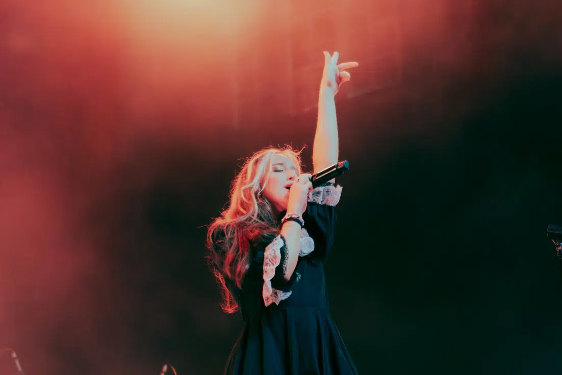 Isabel Larosa performing on stage at House of Blues Orlando on Psychopomp tour