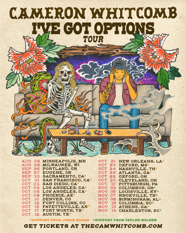 Cameron Whitcomb announces the “I’ve Got Options” Tour