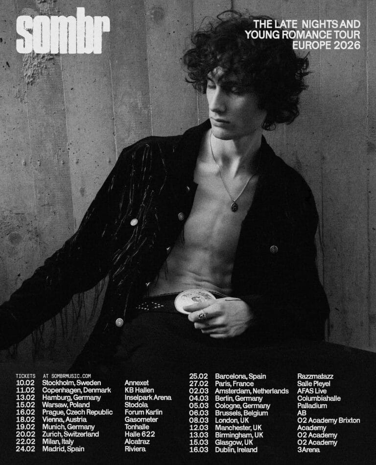 sombr takes ‘The Late Nights and Young Romance Tour’ to Europe in 2026