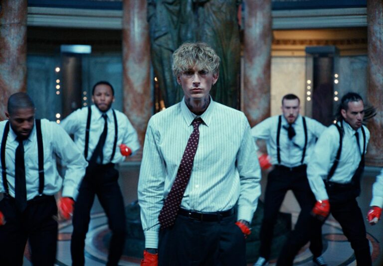 mgk delivers punchy guitars and irresistibly poppy energy on “vampire diaries”