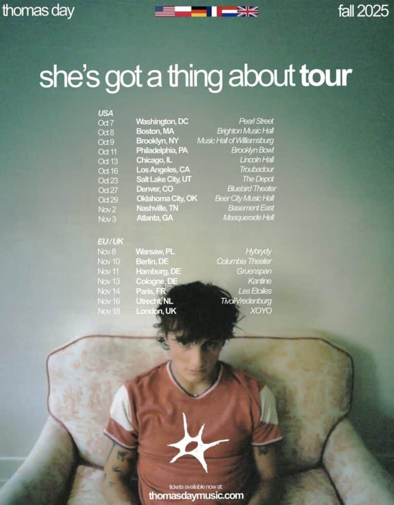 Thomas Day is coming to a city near you this fall on the ‘she’s got a thing about tour’