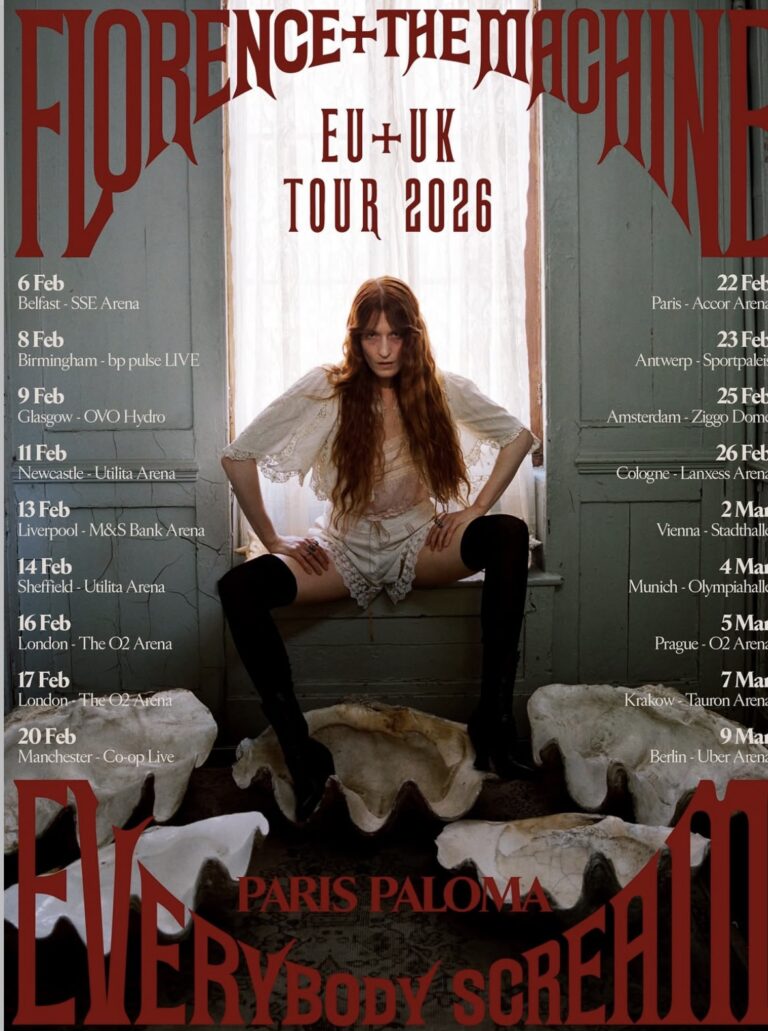 Florence + The Machine is touring across Europe and the UK in support of ‘Everybody Scream’