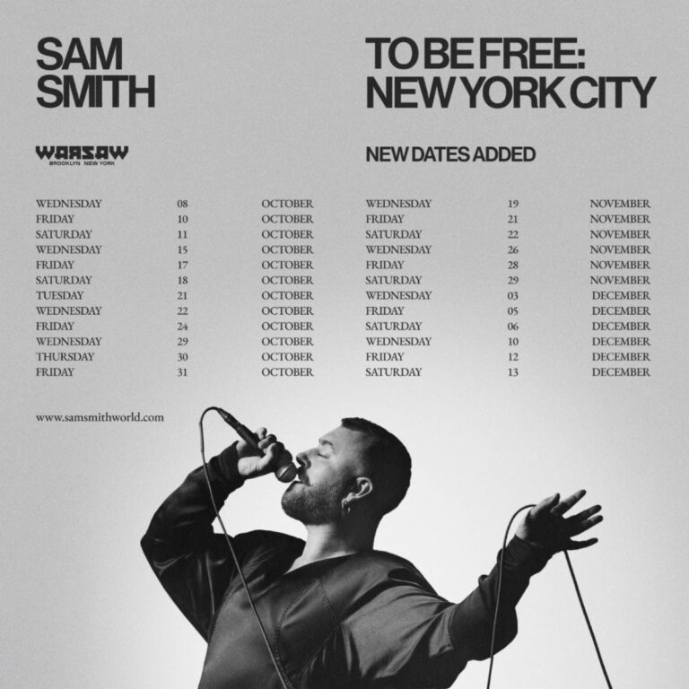 Sam Smith extends New York residency through December