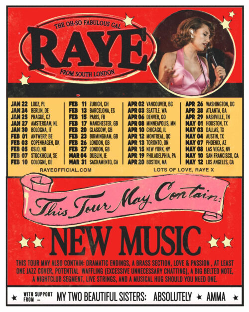 Raye announces global 40-date headline tour 1