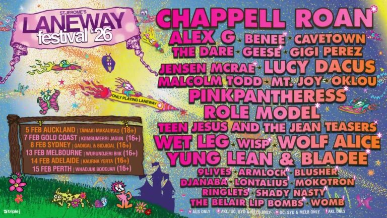 Laneway Festival announces 2026 standout headliners: Chappell Roan, Alex G, Lucy Dacus & more