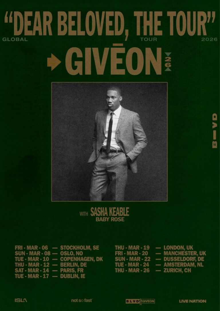 GIVĒON announces 2026 Dear Beloved Global Tour in Europe & Asia