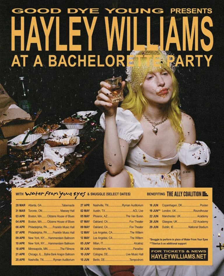 Hayley Williams announces “At A Bachelorette Party” 2026 tour dates