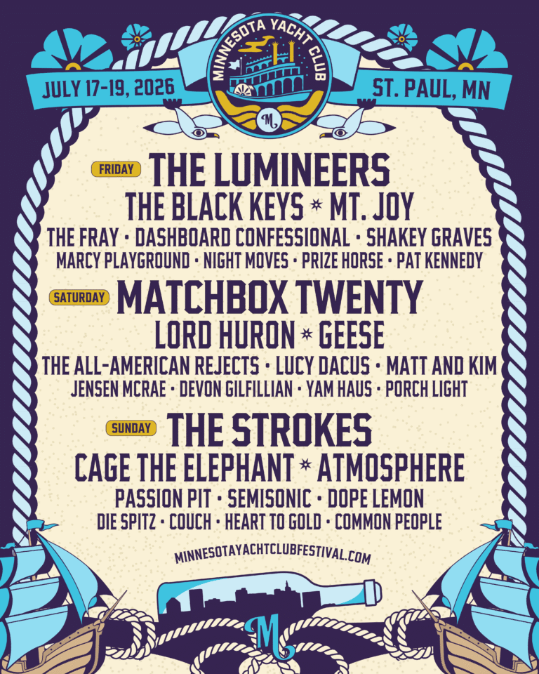 The Strokes, The Lumineers, and Matchbox Twenty announced as Minnesota Yacht Club Festival headliners
