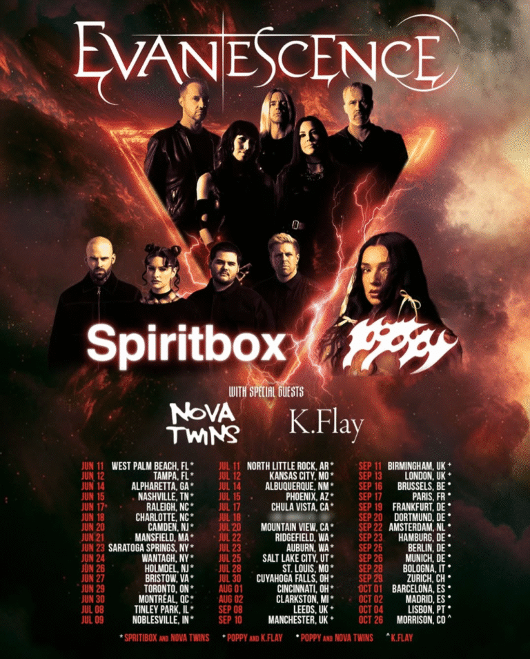 Evanescence announces 2026 tour dates with Spiritbox and Poppy