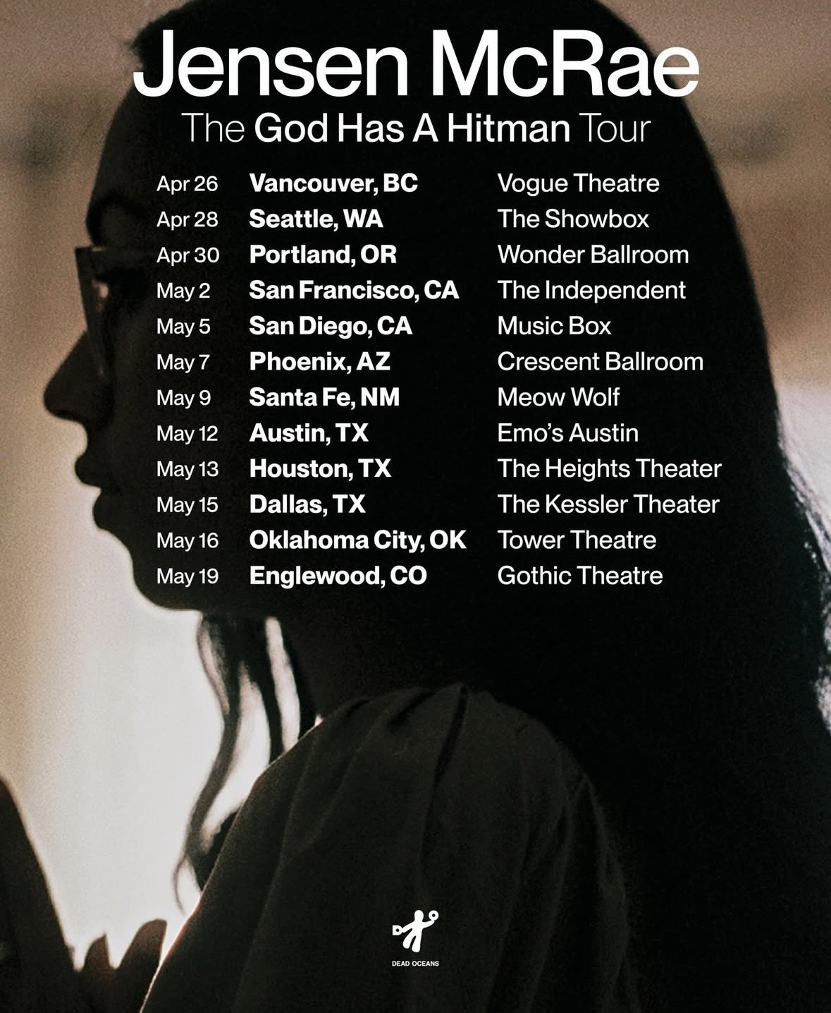 Jensen McRae announces ‘The God Has A Hitman Tour’