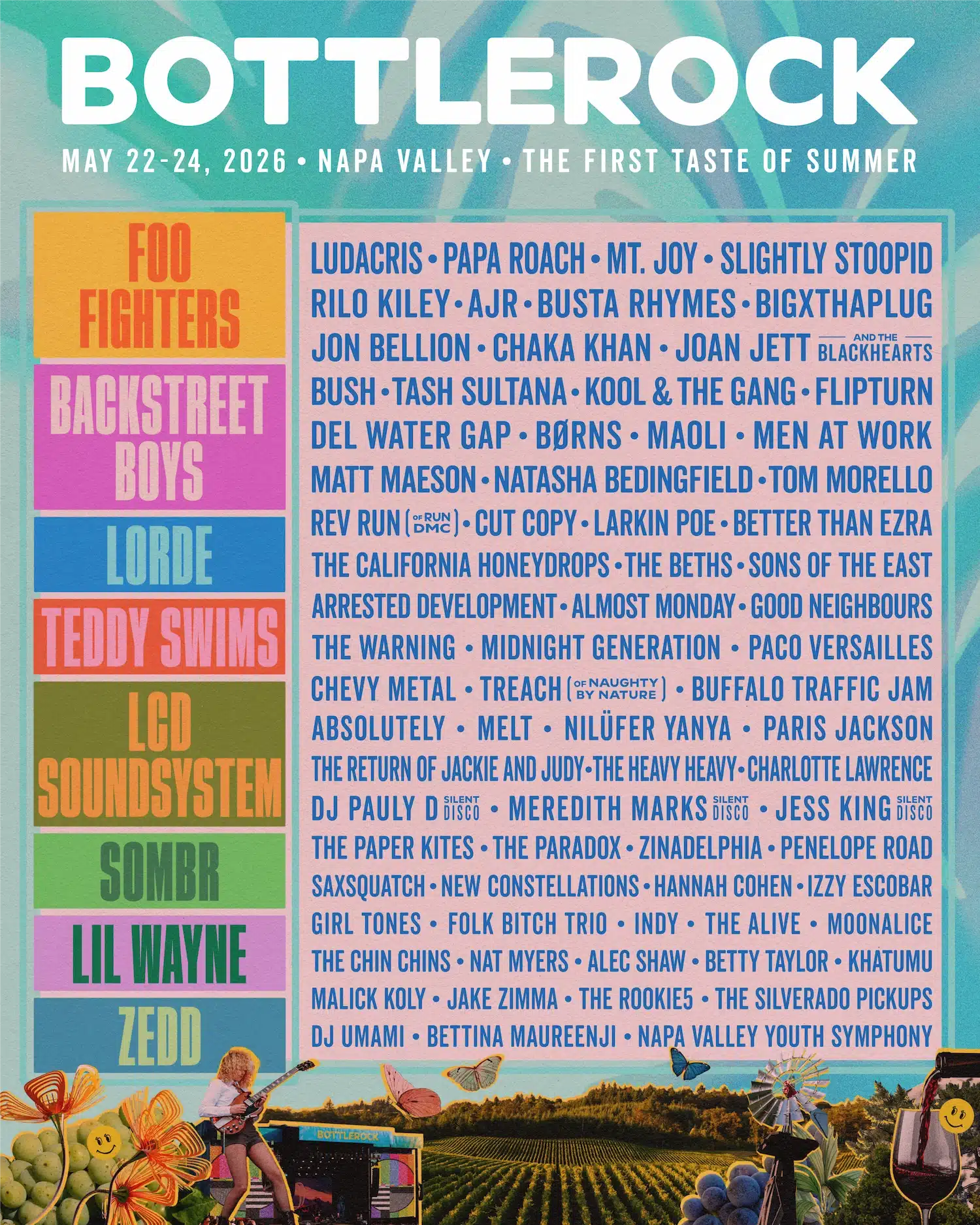 BottleRock 2026 lineup officially announced