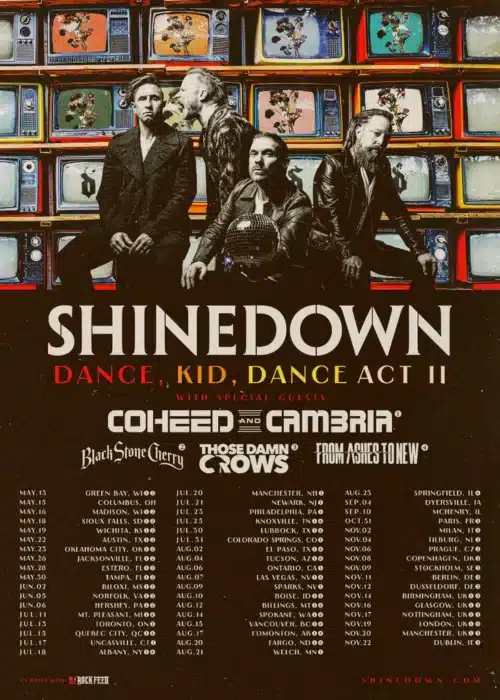 Shinedown announces Dance, Kid, Dance Act II world tour and confirms upcoming album, ‘EI8HT’ 2
