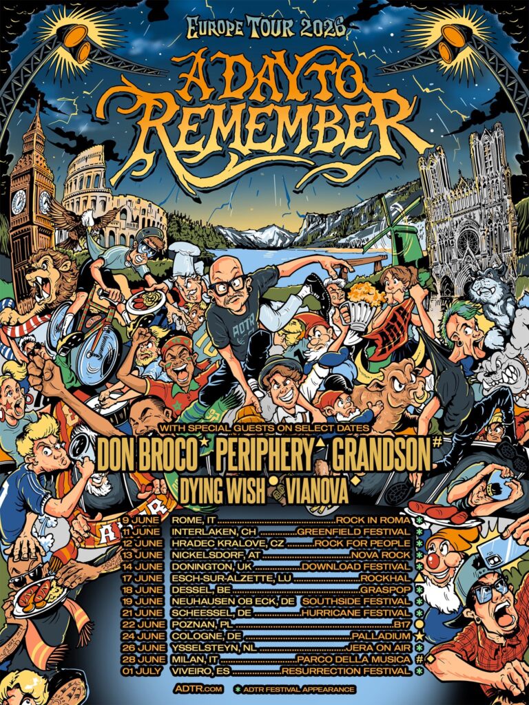 A Day To Remember announce European headline dates amid 2026 festival run