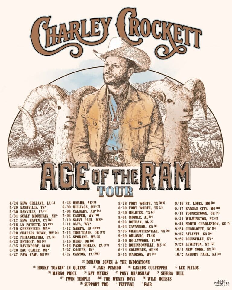 Charley Crockett announces Age of the Ram 2026 US Tour