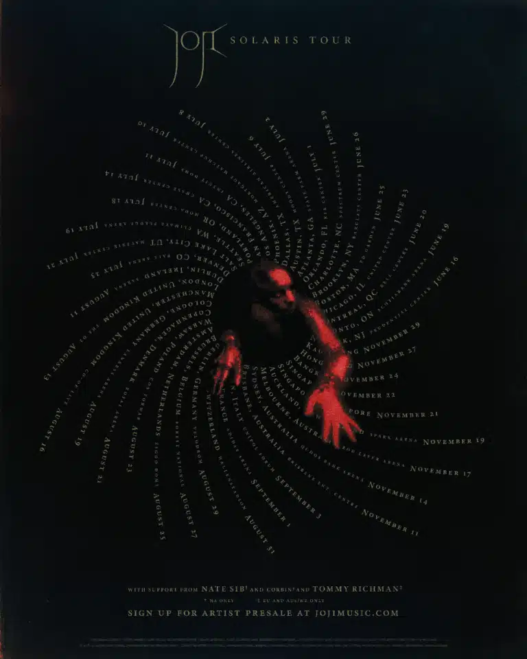 Joji announces 2026 Solaris world tour dates