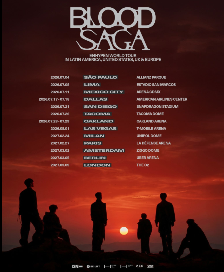 ENHYPEN, the vampires of K-Pop, return for their BLOOD SAGA 2026 world tour